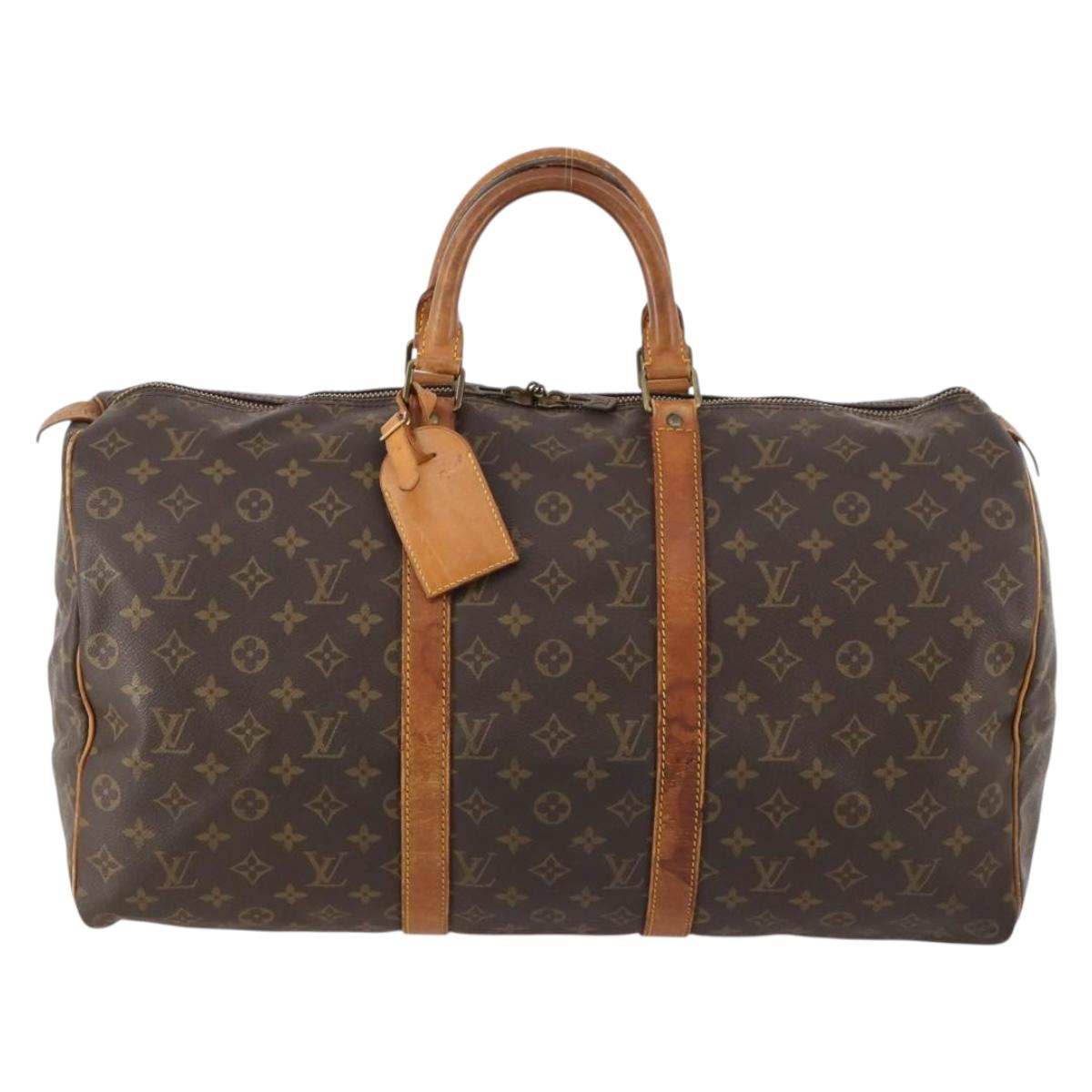 LOUIS VUITTON Monogram Keepall 50 Boston Bag M41426 LV Auth fm5195