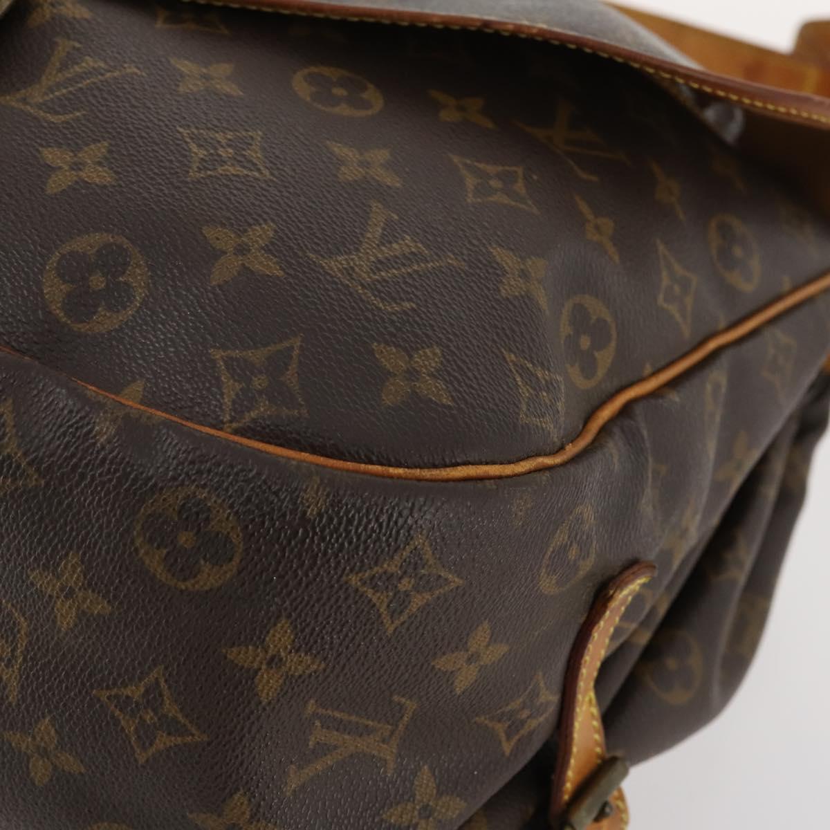 LOUIS VUITTON Monogram Saumur 35 Shoulder Bag M42254 LV Auth fm5198