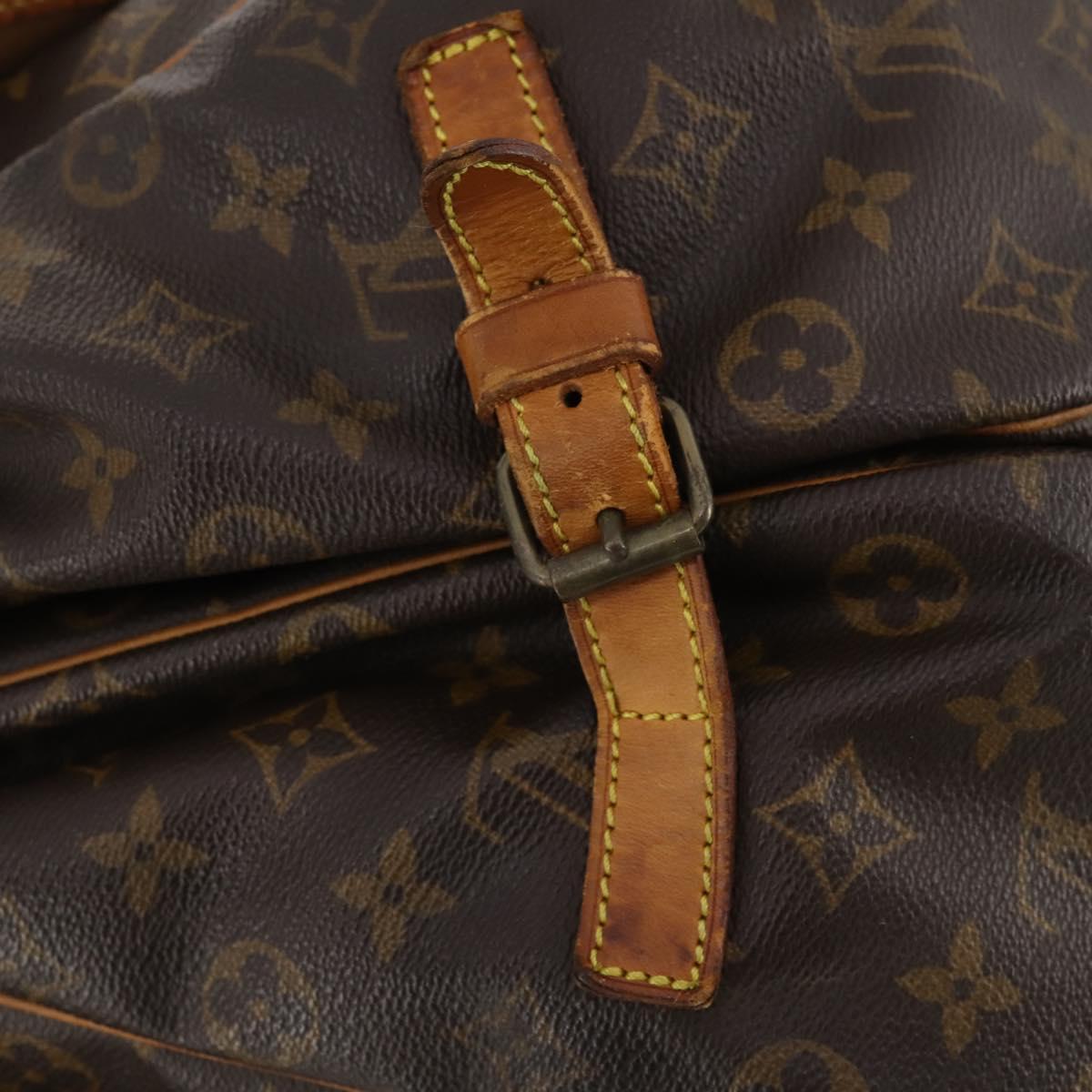 LOUIS VUITTON Monogram Saumur 35 Shoulder Bag M42254 LV Auth fm5198