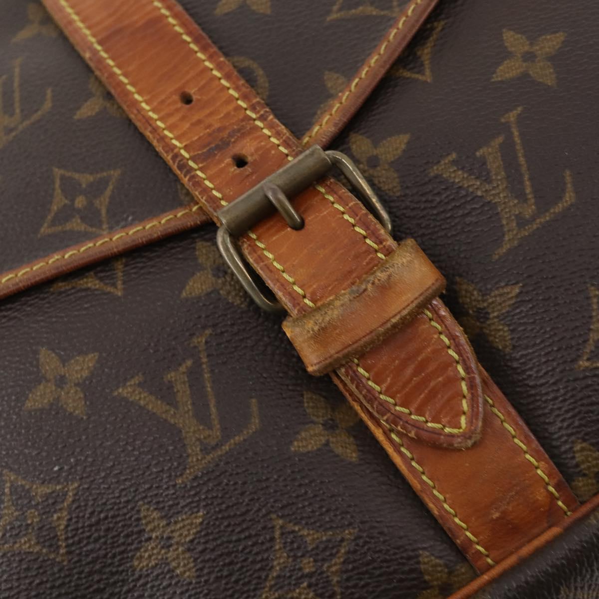 LOUIS VUITTON Monogram Saumur 35 Shoulder Bag M42254 LV Auth fm5198