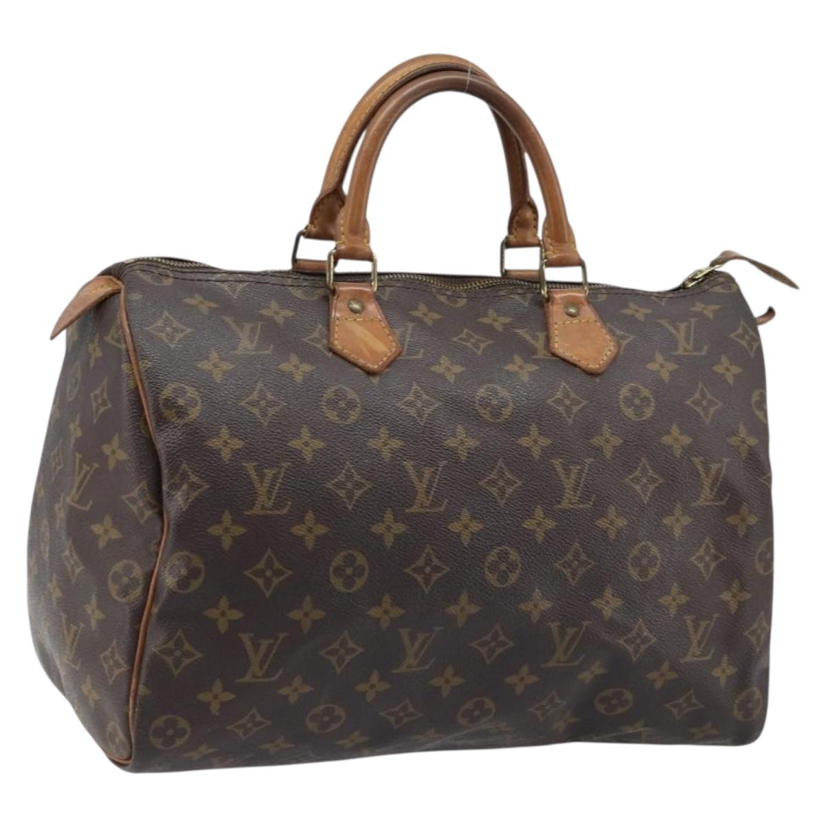LOUIS VUITTON Monogram Speedy 35 Hand Bag M41524 LV Auth fm5200