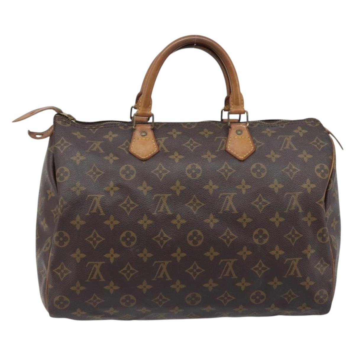 LOUIS VUITTON Monogram Speedy 35 Hand Bag M41524 LV Auth fm5200