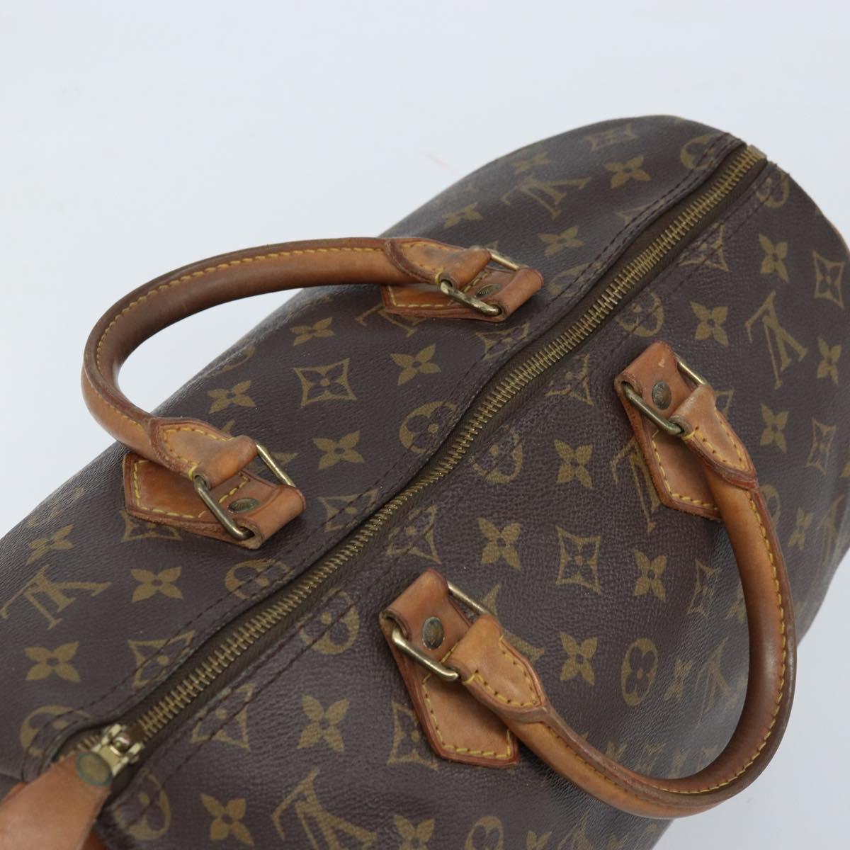 LOUIS VUITTON Monogram Speedy 35 Hand Bag M41524 LV Auth fm5200
