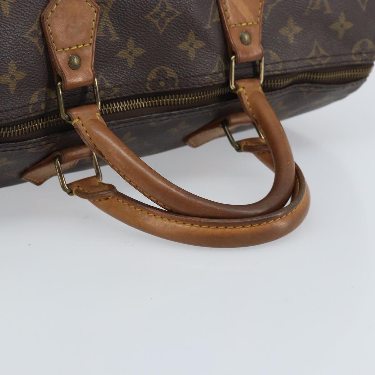 LOUIS VUITTON Monogram Speedy 35 Hand Bag M41524 LV Auth fm5200