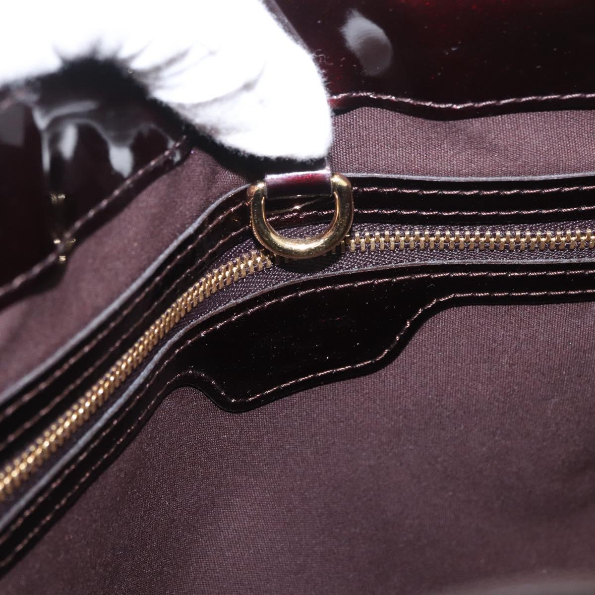 LOUIS VUITTON Monogram Vernis Wilshire PM Bag Amarante M93641 LV Auth fm5203