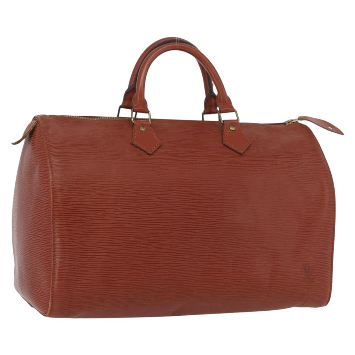 LOUIS VUITTON Epi Speedy 35 Hand Bag Brown Kenya M42993 LV Auth fm5204