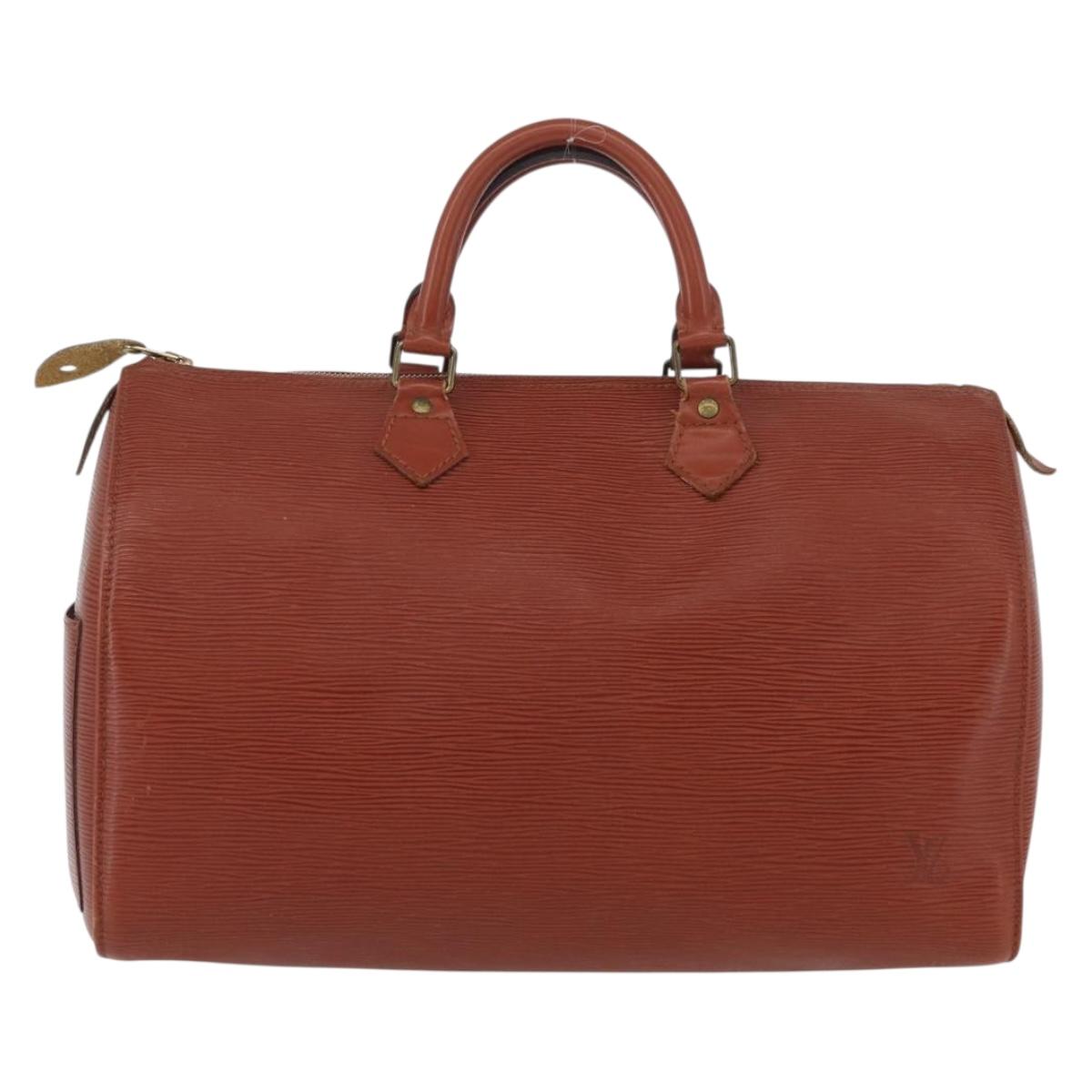 LOUIS VUITTON Epi Speedy 35 Hand Bag Brown Kenya M42993 LV Auth fm5204