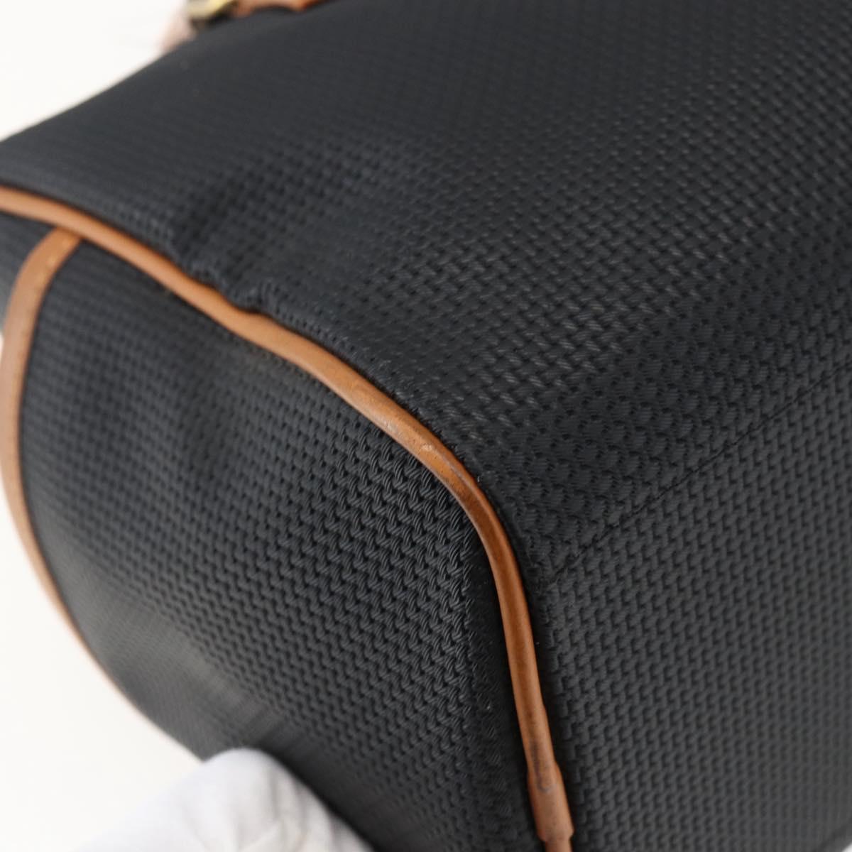 SAINT LAURENT Hand Bag PVC Black Gold Auth fm5207