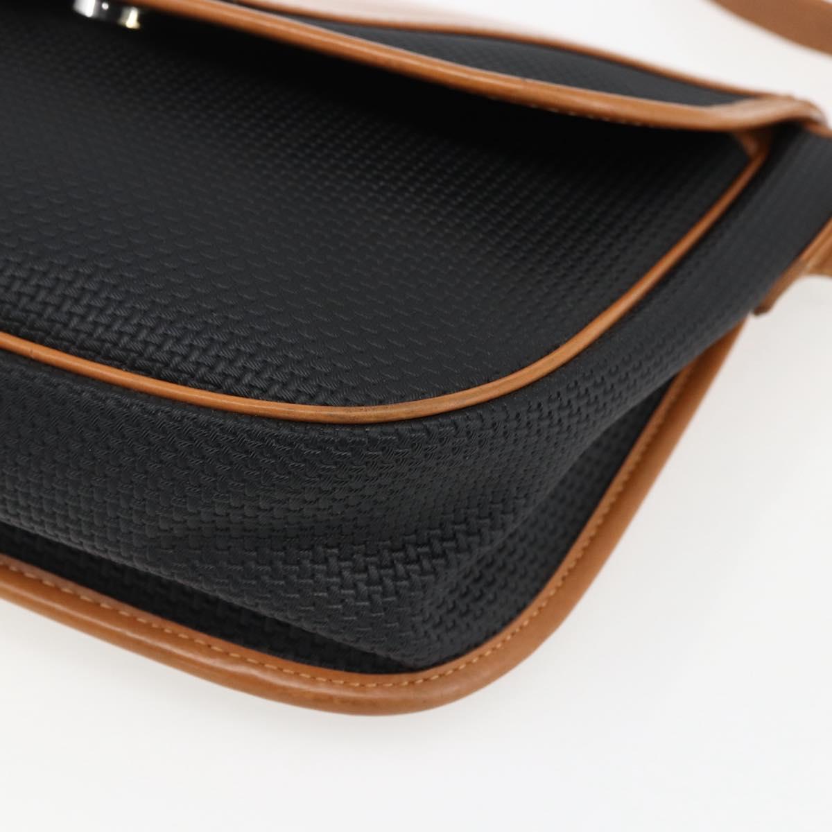 SAINT LAURENT Shoulder Bag PVC Black Gold Auth fm5208