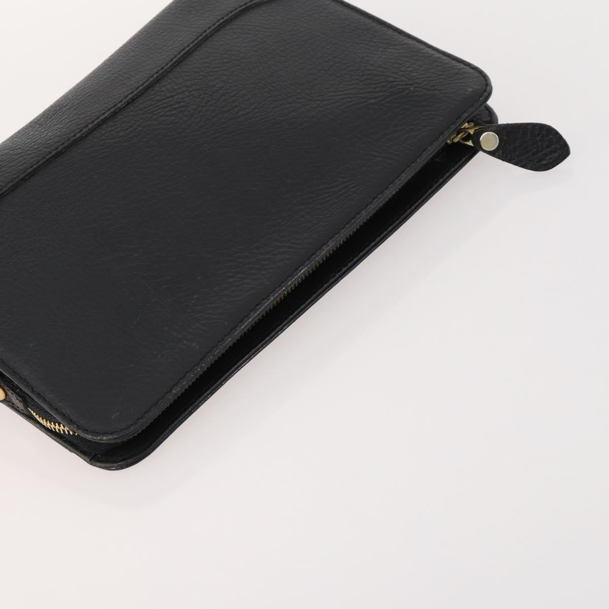 Burberrys Blue Label Bag Leather 5 Set Black Brown Auth fm5229