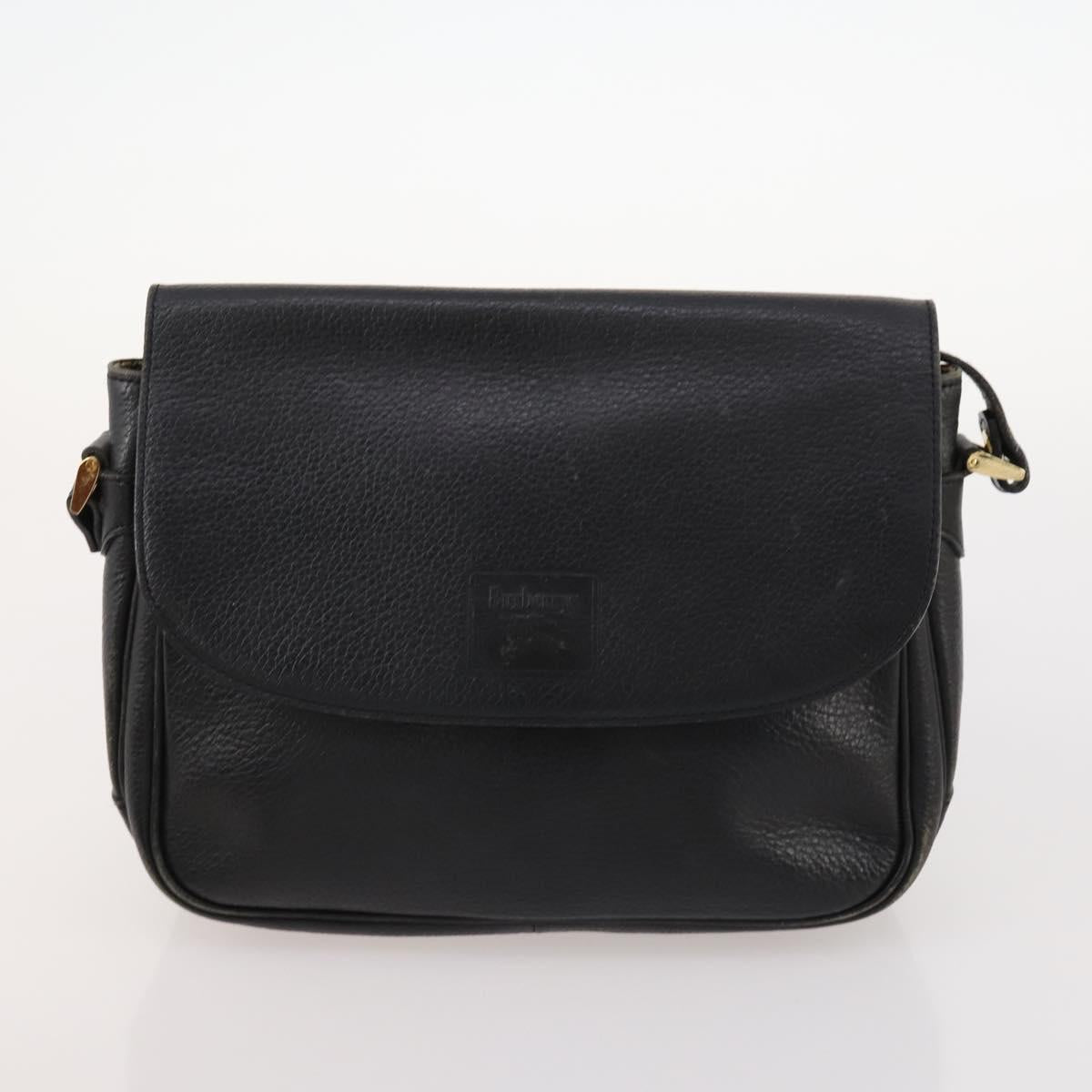 Burberrys Nova Check Bag Canvas Leather 5 Set Black Navy beige Auth fm5230
