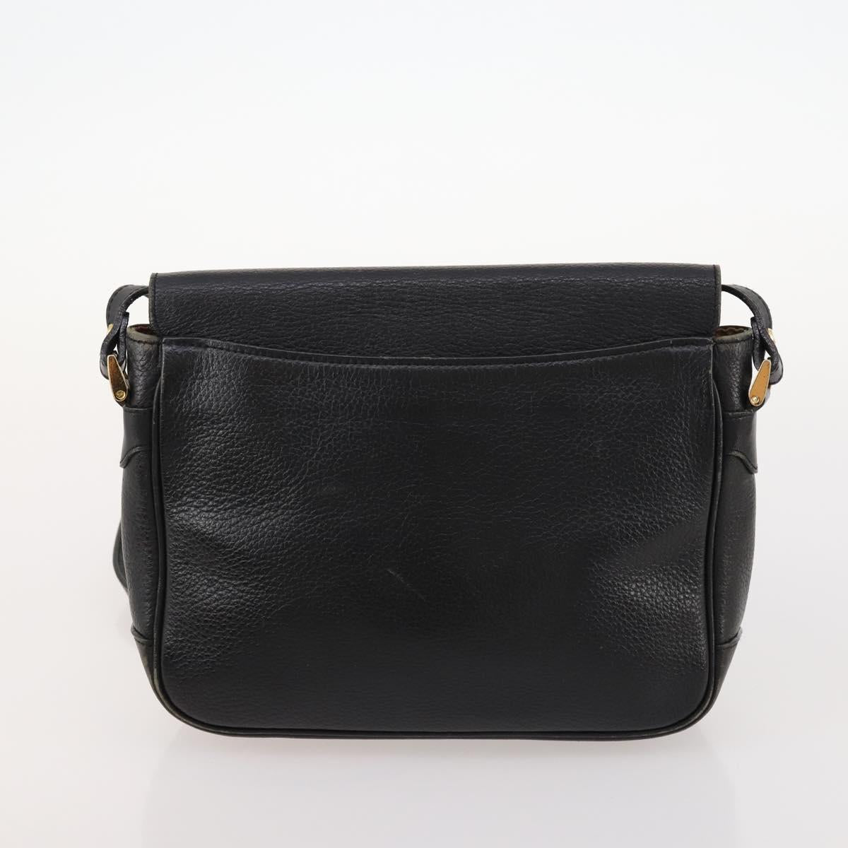 Burberrys Nova Check Bag Canvas Leather 5 Set Black Navy beige Auth fm5230