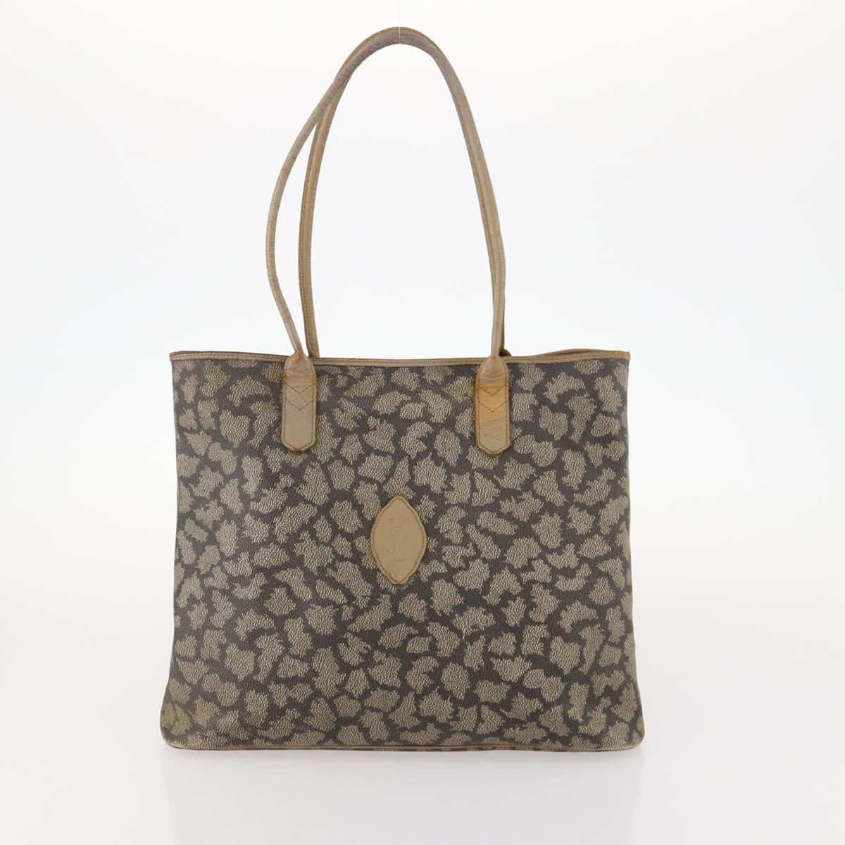 SAINT LAURENT Tote Bag PVC 2 Set Gray Auth fm5232