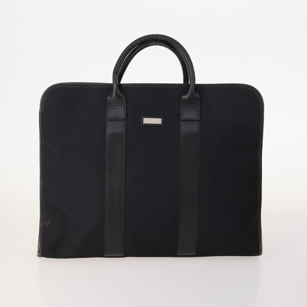 Burberrys Nova Check Blue Label Bag Leather PVC 5 Set Black Beige Auth fm5233