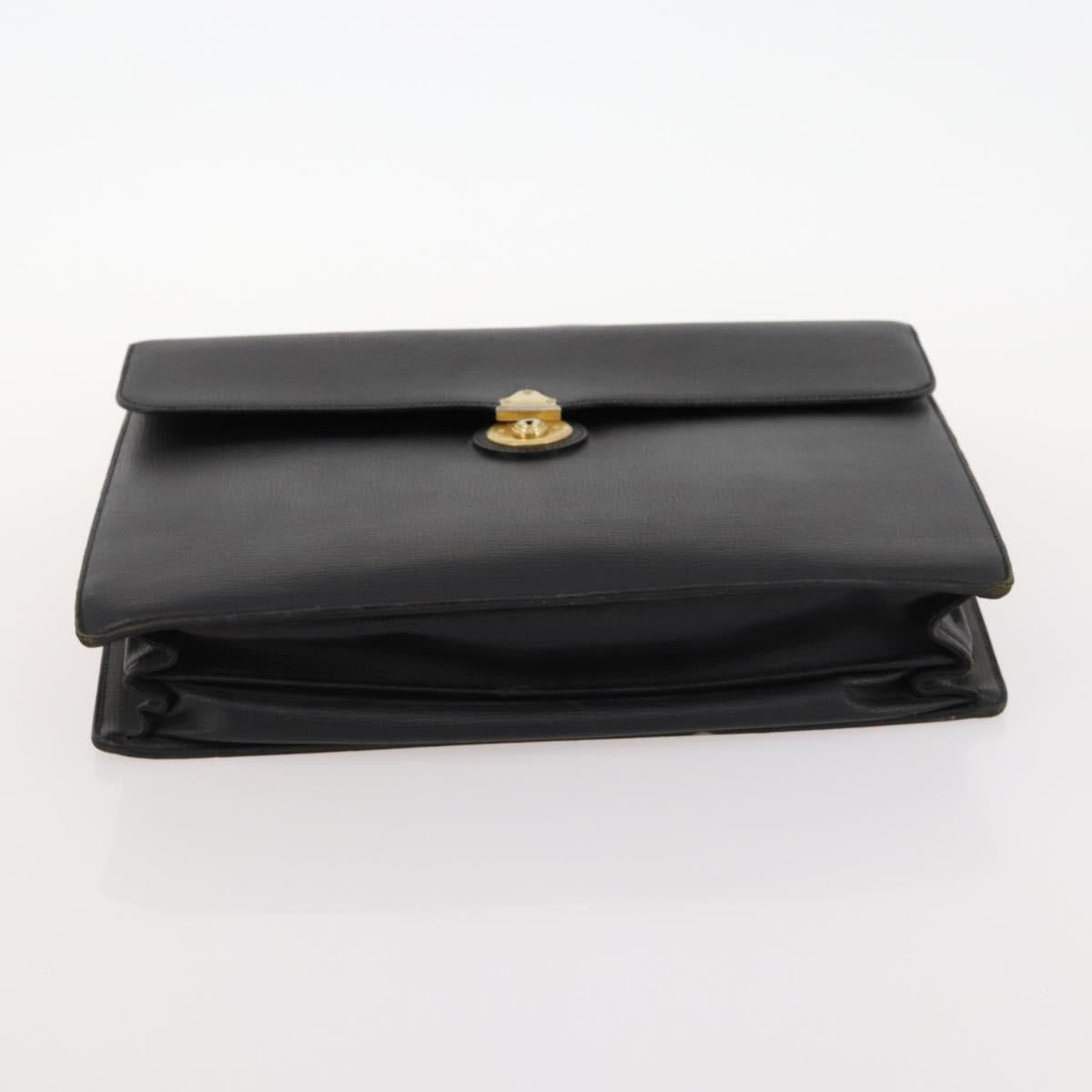 Burberrys Nova Check Blue Label Bag Leather PVC 5 Set Black Beige Auth fm5233