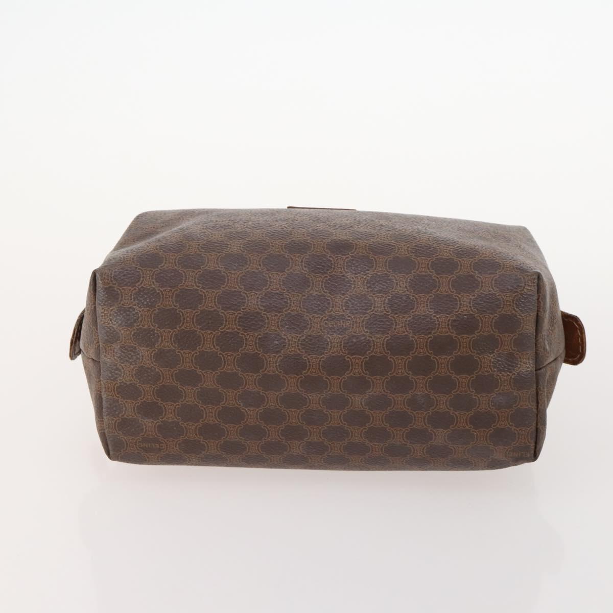CELINE Macadam Canvas C Macadam Canvas Pouch PVC 3 Set Beige Brown Auth fm5234