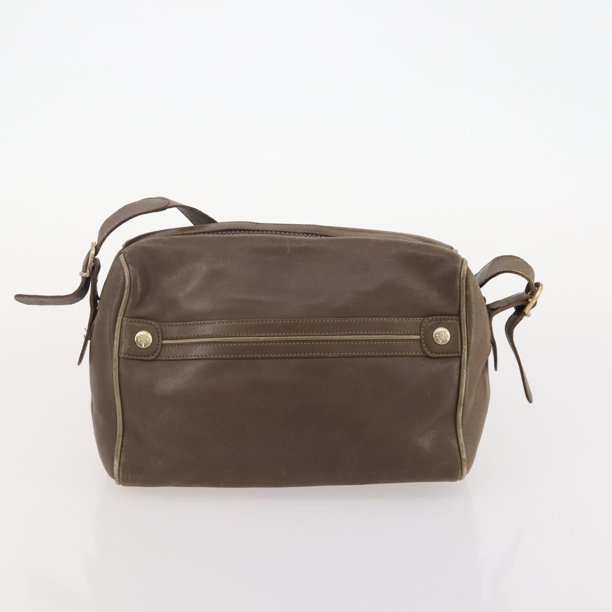 CELINE Macadam Canvas Clutch Bag PVC Leather 3 Set Brown Beige Auth fm5236