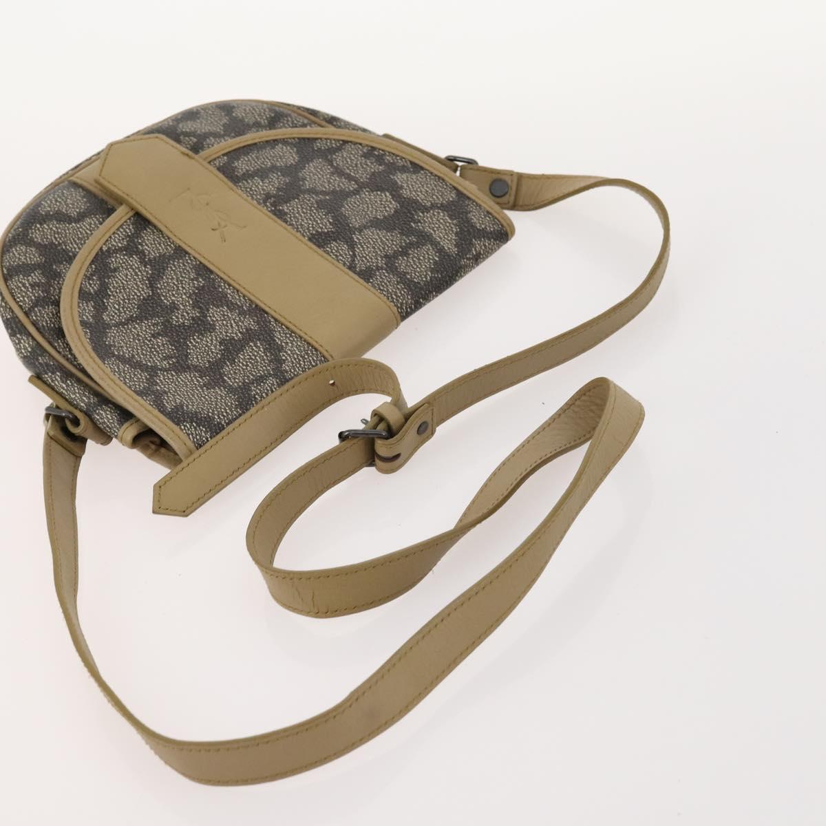 SAINT LAURENT Shoulder Bag PVC 4 Set Gray White Auth fm5241