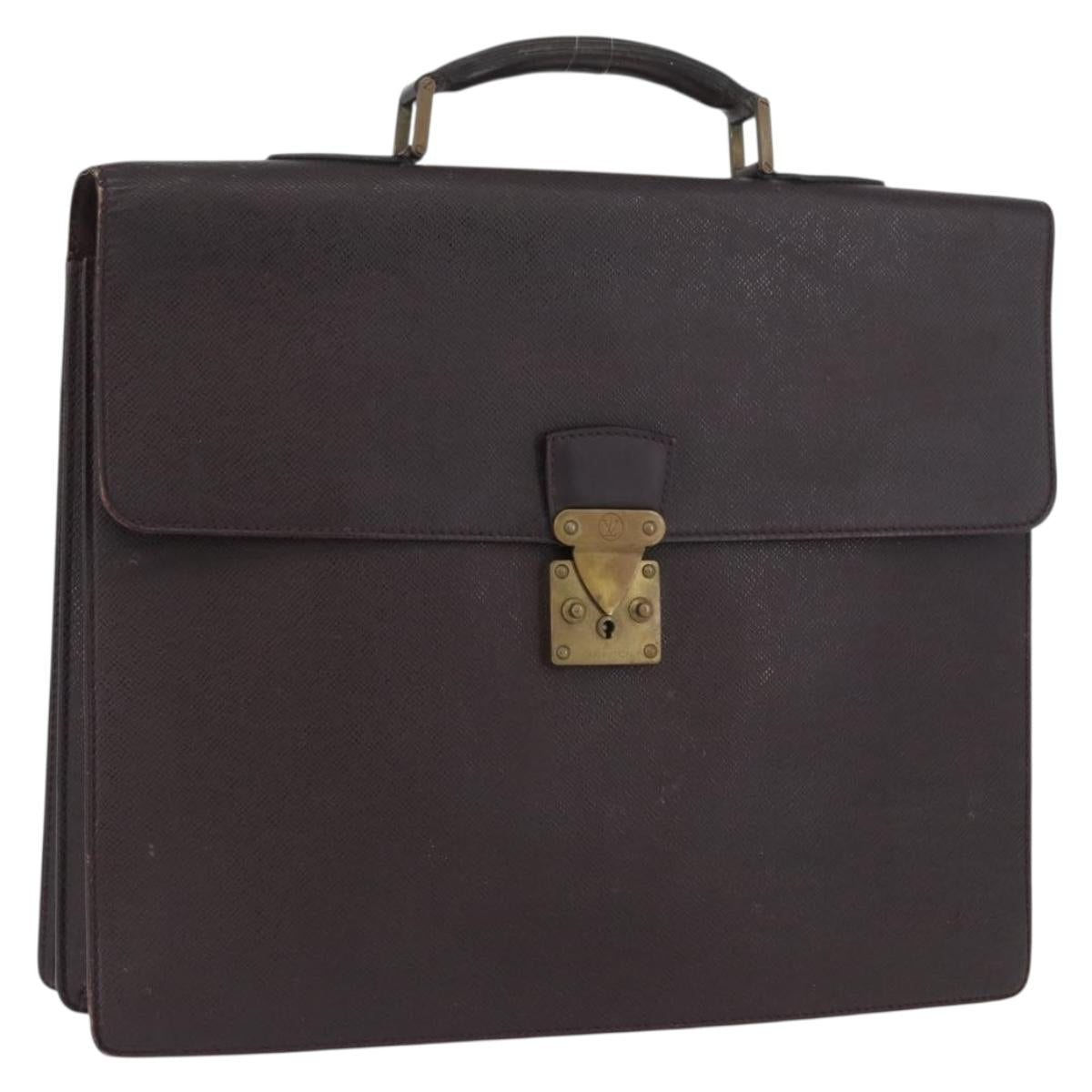 LOUIS VUITTON Taiga Serviette Moskova Business Bag Ardoise M30032 Auth fm5250