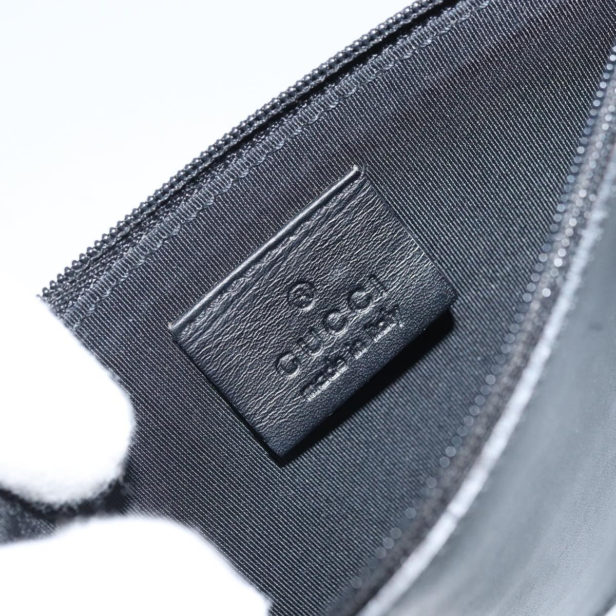 GUCCI GG Canvas Shoulder Bag Black Gold 002 1119 Auth fm5253