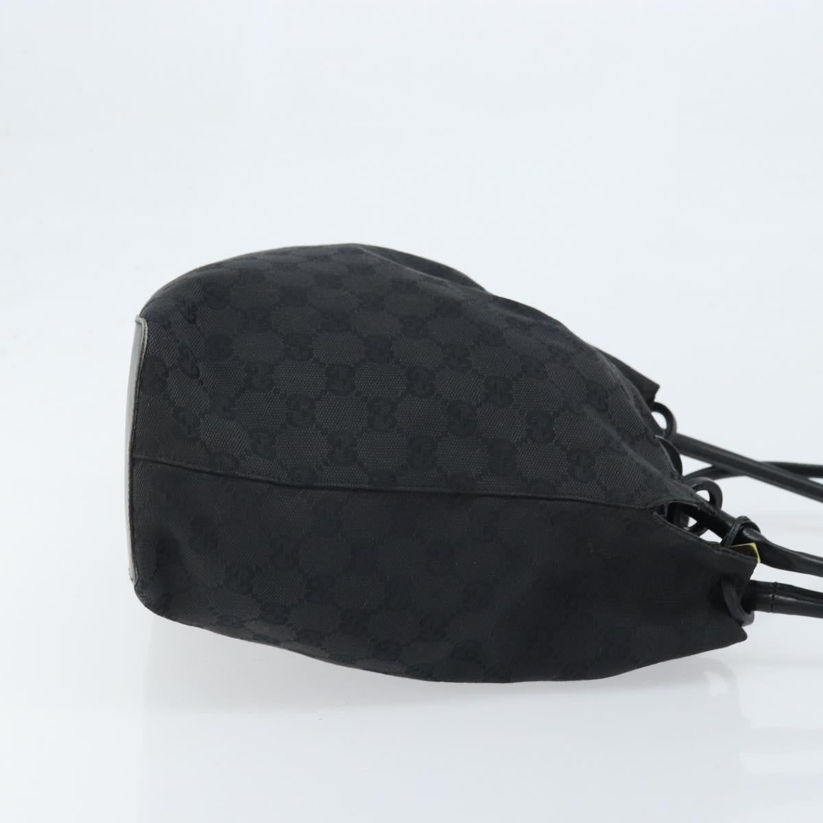 GUCCI GG Canvas Shoulder Bag Black Gold 002 1119 Auth fm5253