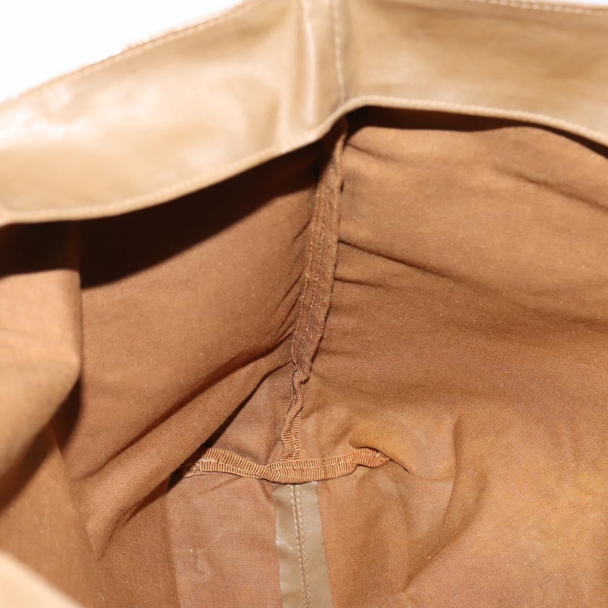 CHANEL COCO Mark Tote Bag Vinyl Brown CC Auth fm5255