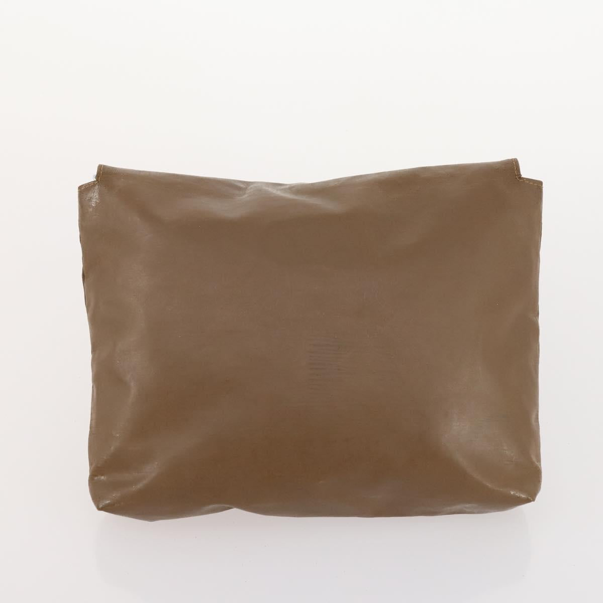 CHANEL COCO Mark Tote Bag Vinyl Brown CC Auth fm5255