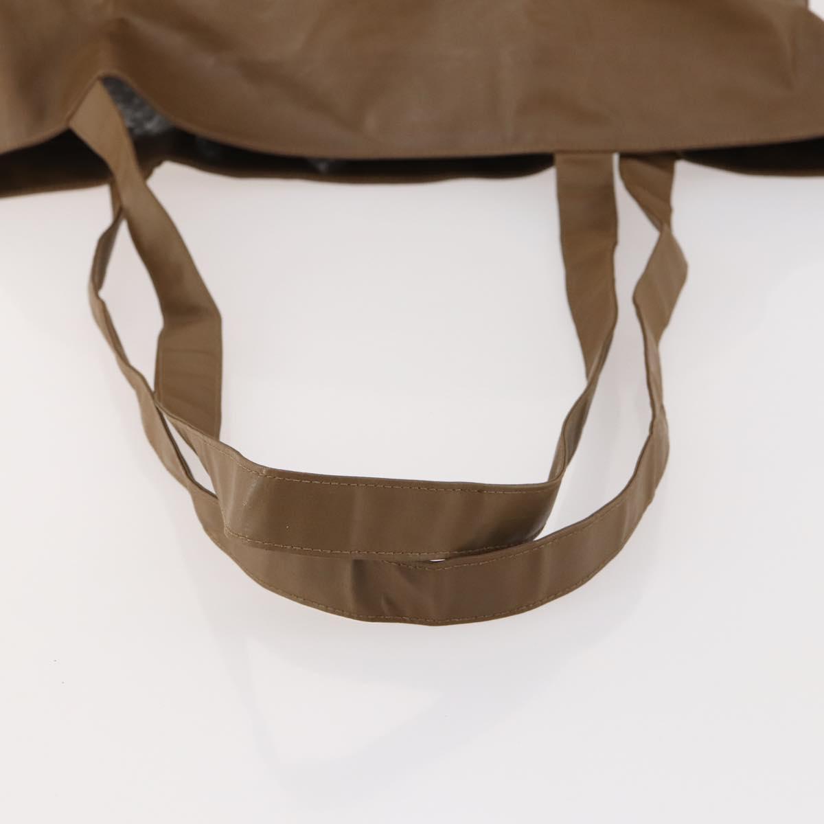CHANEL COCO Mark Tote Bag Vinyl Brown CC Auth fm5255