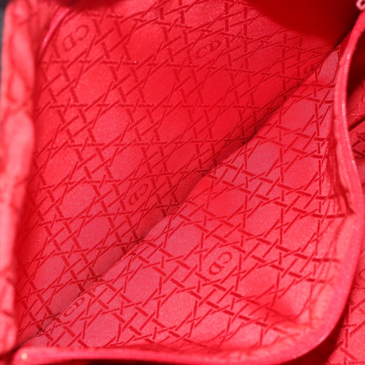 Christian Dior Canage Tote Bag Nylon Black Gold Auth fm5259