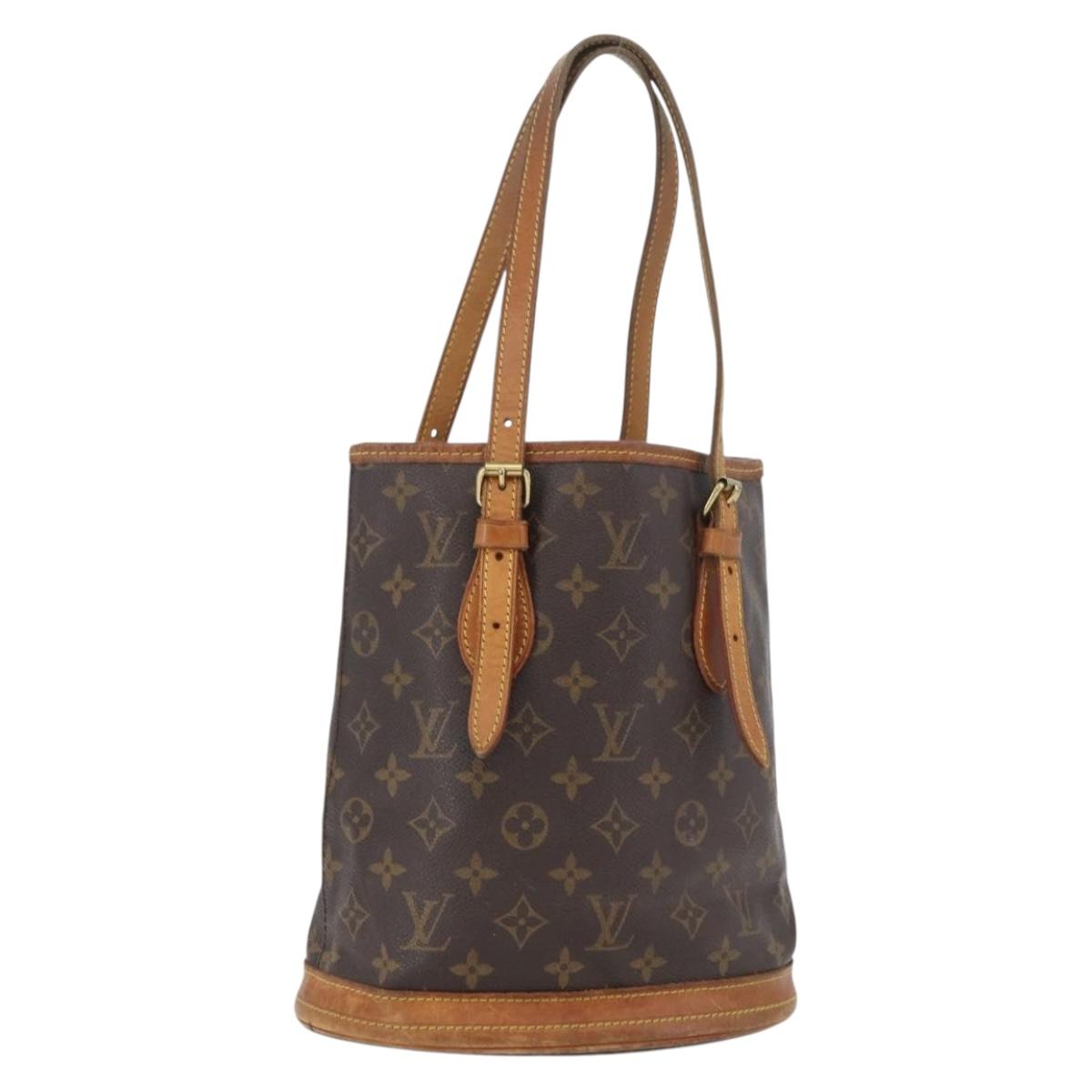 LOUIS VUITTON Monogram Bucket PM Shoulder Bag M42238 LV Auth fm5288