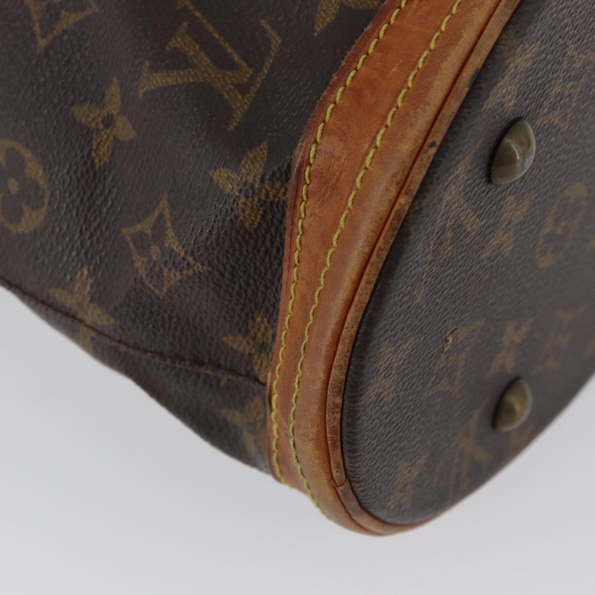 LOUIS VUITTON Monogram Bucket PM Shoulder Bag M42238 LV Auth fm5288