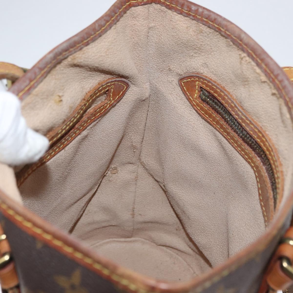 LOUIS VUITTON Monogram Bucket PM Shoulder Bag M42238 LV Auth fm5288