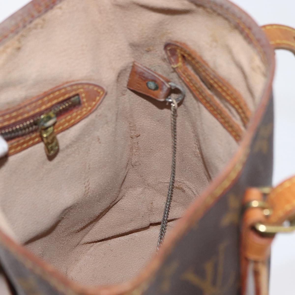 LOUIS VUITTON Monogram Bucket PM Shoulder Bag M42238 LV Auth fm5288