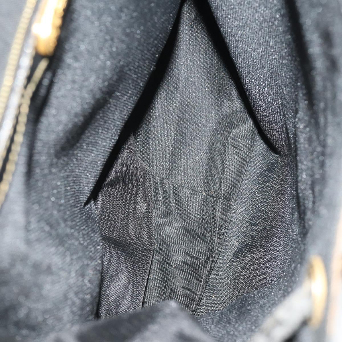 FENDI Pecan Canvas Zucchino Canvas Hand Bag 3 Set Brown Black Navy Auth fm5309