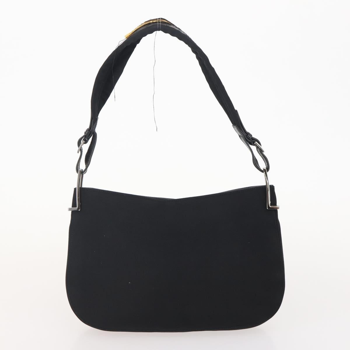GUCCI GG Canvas Shoulder Bag Nylon Leather 3 Set Black Auth fm5310
