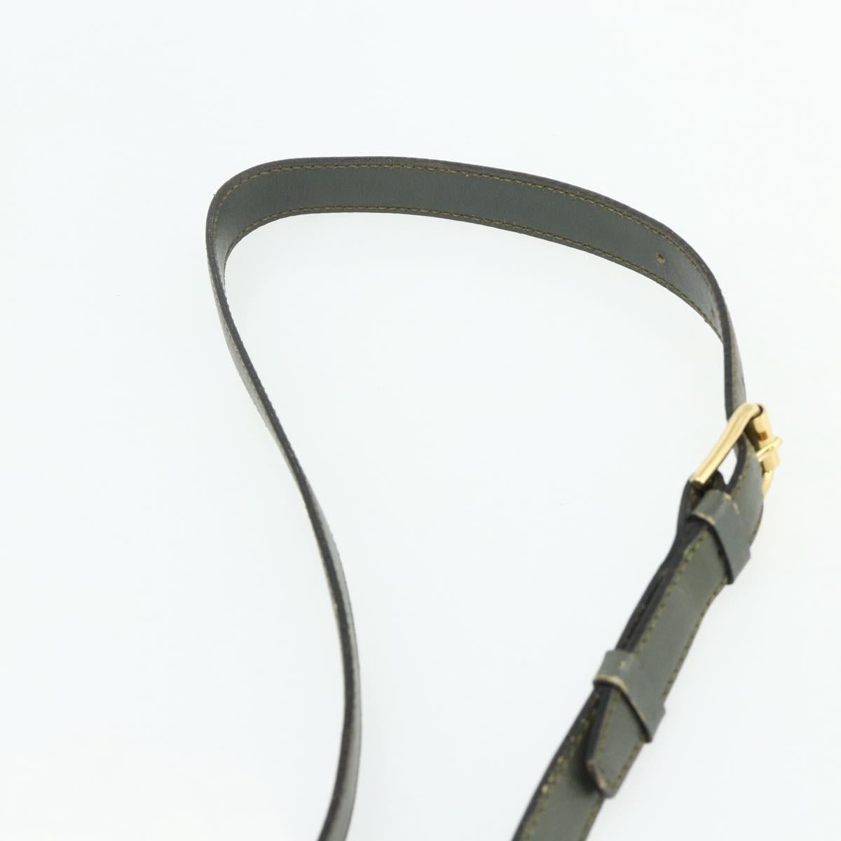 CELINE C Macadam Canvas Shoulder Bag Beige Gold Auth fm5324