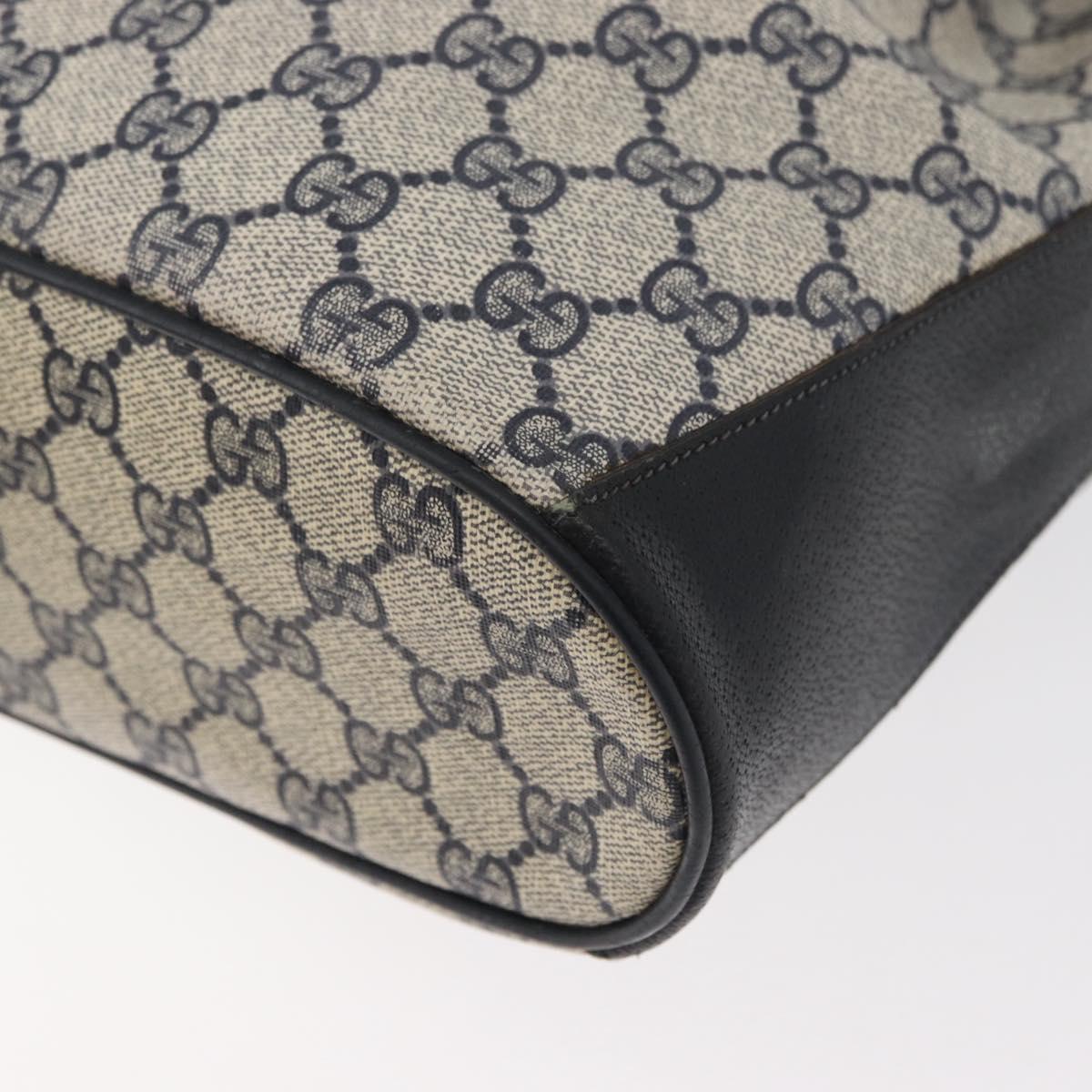 GUCCI GG Supreme Web Sherry Line Purse Bag PVC Navy Gold 41 02 033 Auth fm5327