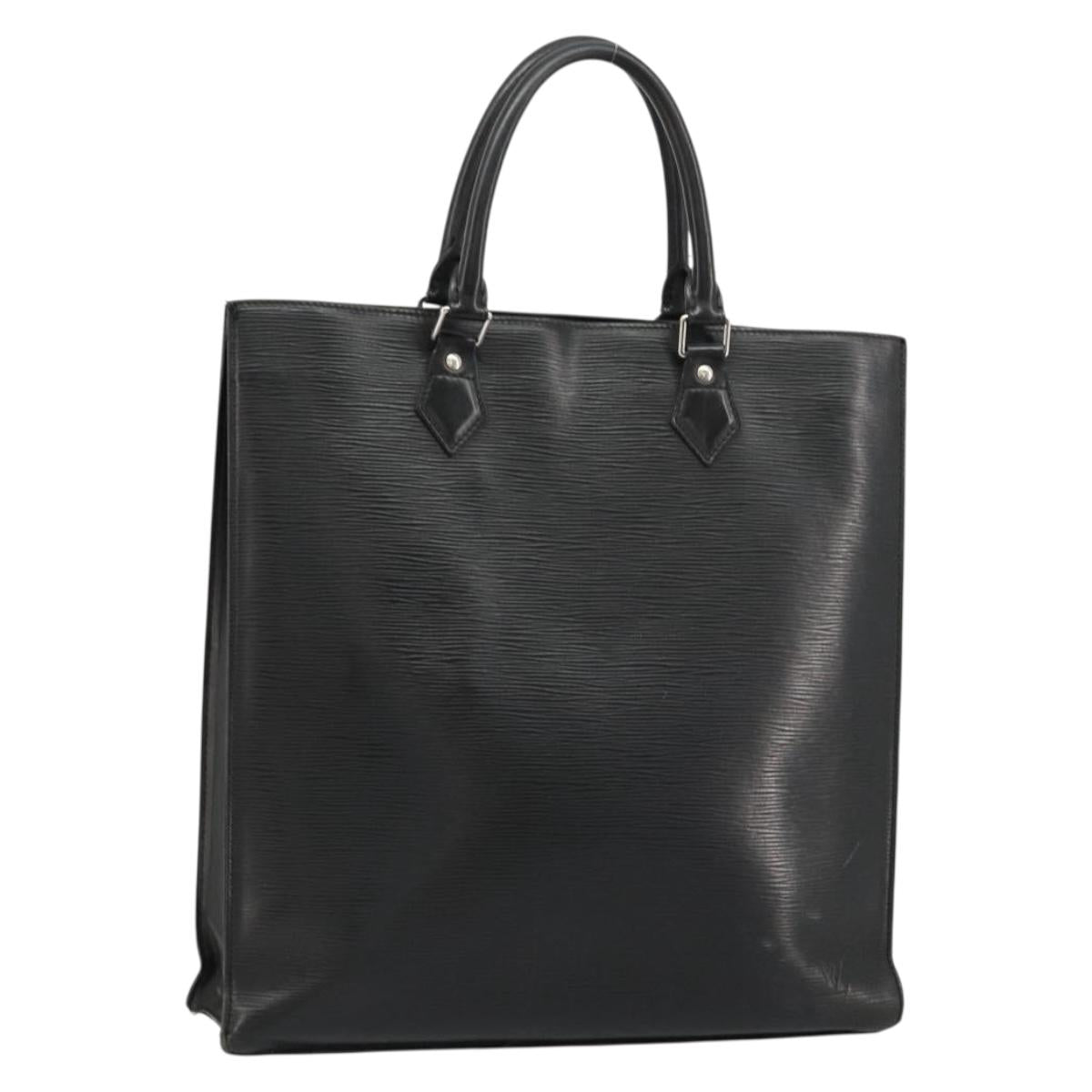 LOUIS VUITTON Epi Sac Plat PM Hand Bag Black M58658 LV Auth fm5328