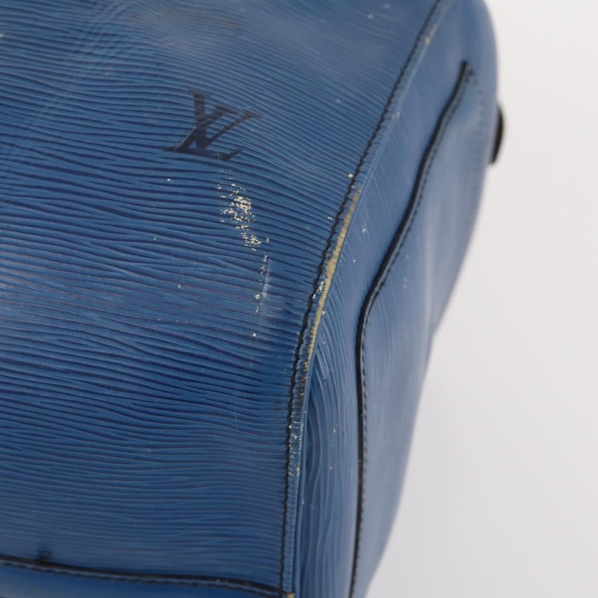 LOUIS VUITTON Epi Keepall 50 Boston Bag Blue M42965 LV Auth fm5329