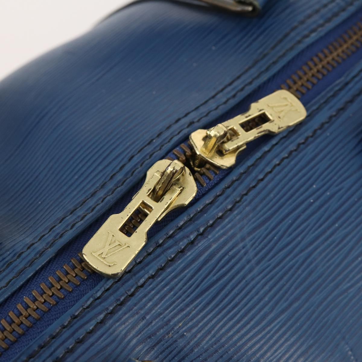 LOUIS VUITTON Epi Keepall 50 Boston Bag Blue M42965 LV Auth fm5329
