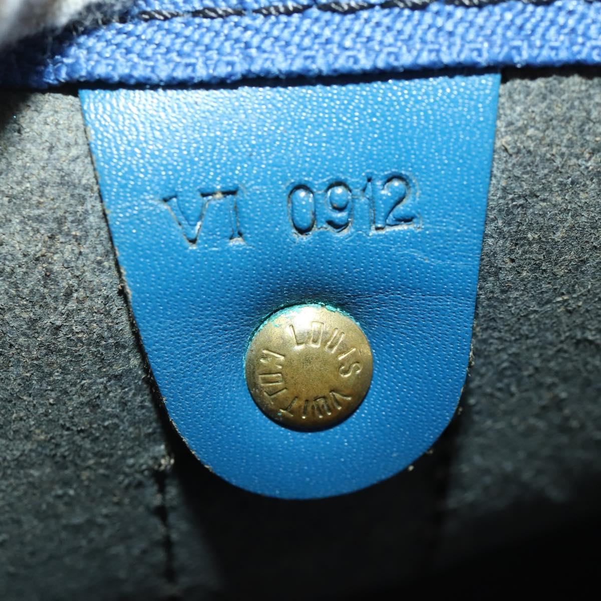 LOUIS VUITTON Epi Keepall 50 Boston Bag Blue M42965 LV Auth fm5329