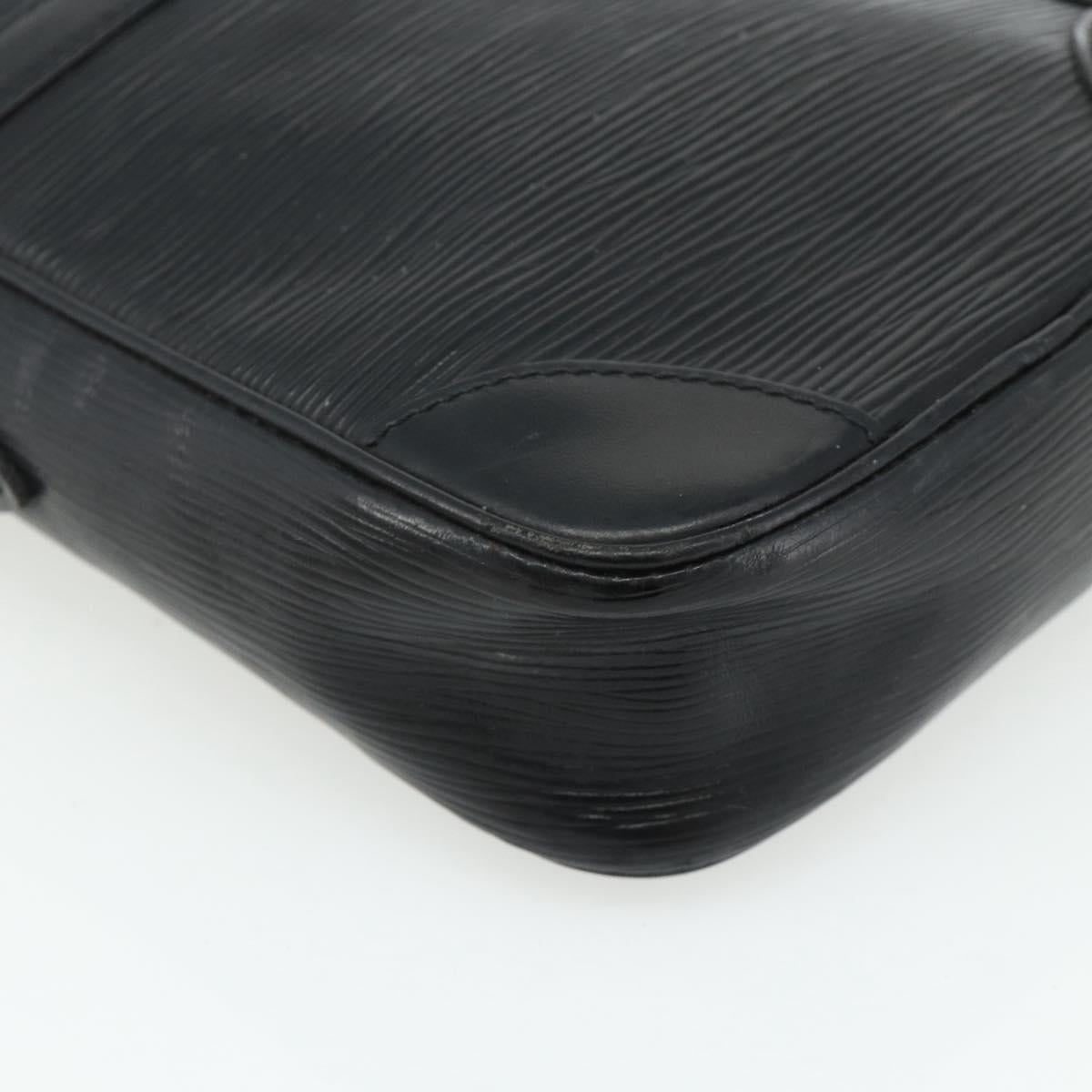 LOUIS VUITTON Epi Danube Shoulder Bag Black M45632 LV Auth fm5334