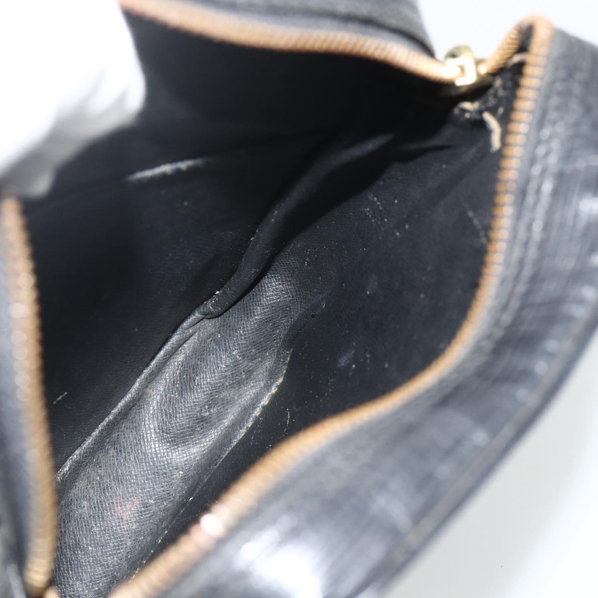 LOUIS VUITTON Epi Danube Shoulder Bag Black M45632 LV Auth fm5334