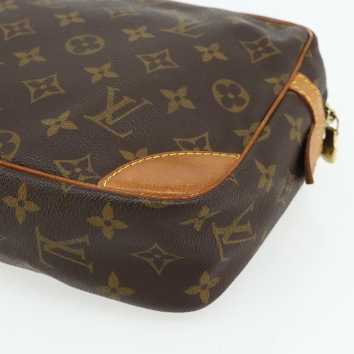 LOUIS VUITTON Monogram Compiegne 28 Clutch Bag M51845 LV Auth fm5342