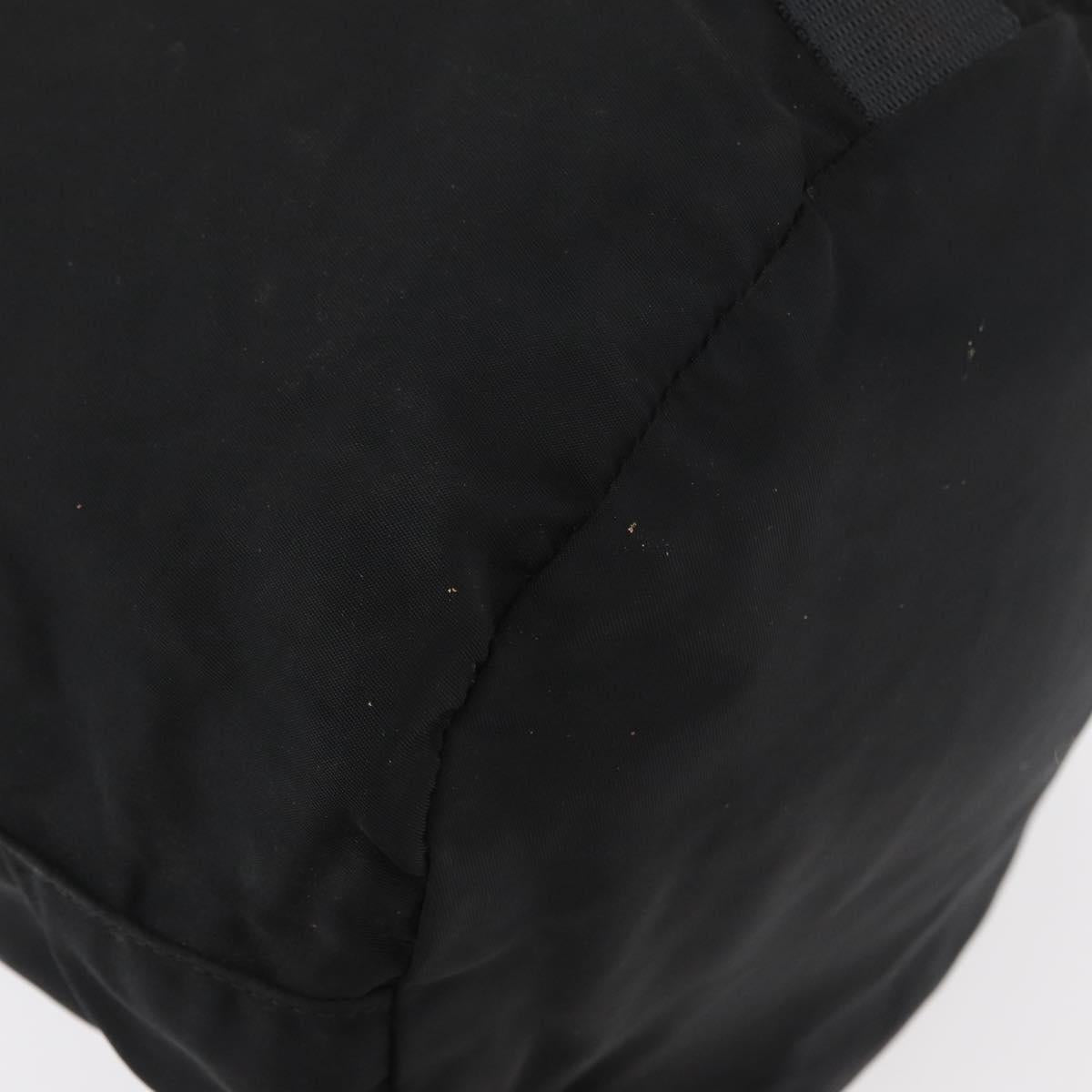 PRADA Purse Shoulder Bag Nylon Black Silver Auth fm5344