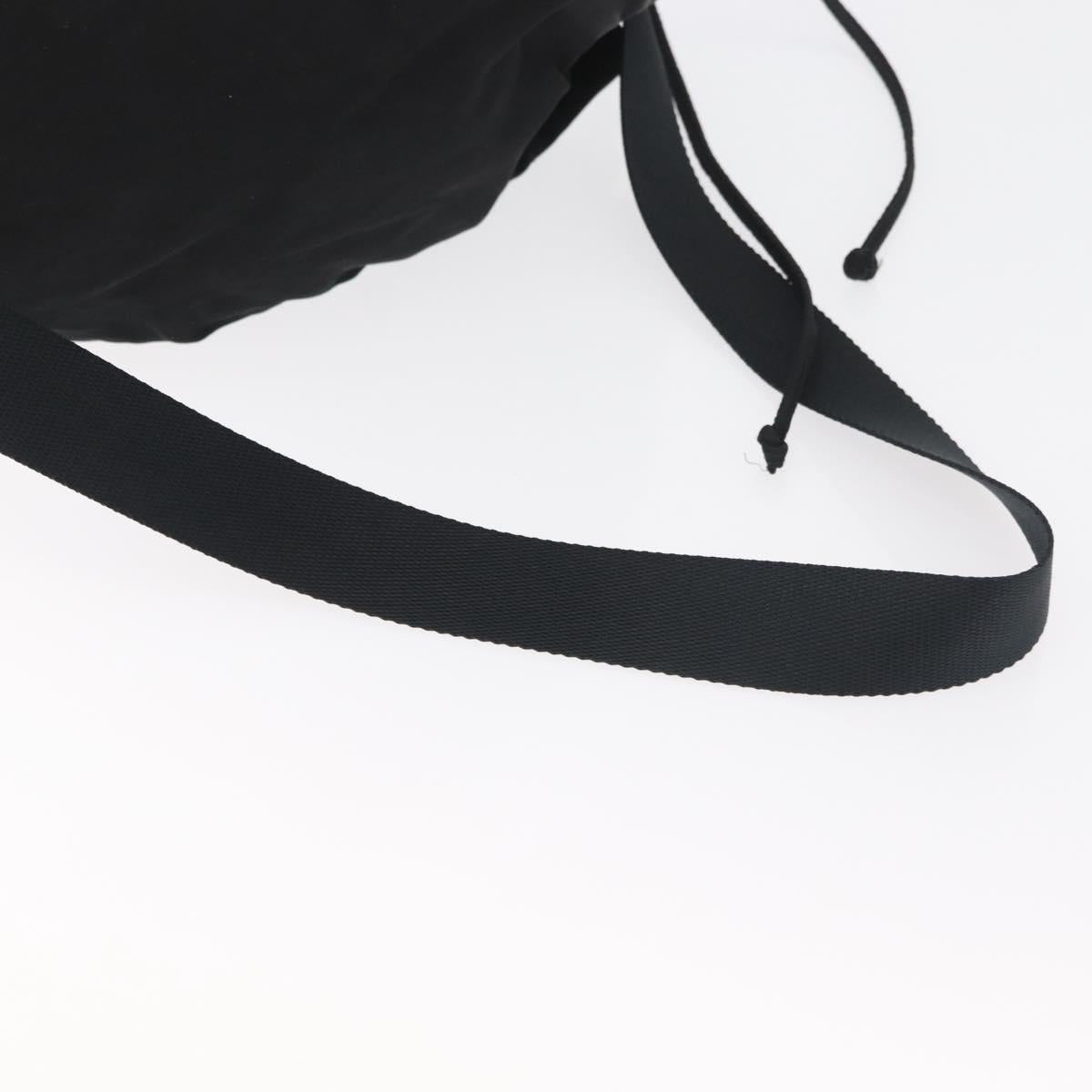 PRADA Purse Shoulder Bag Nylon Black Silver Auth fm5344