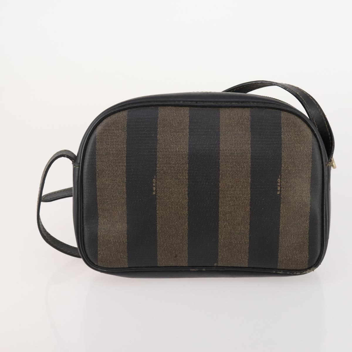 FENDI Zucca Canvas Shoulder Bag Suede PVC 4 Set Black Brown pink Auth fm5351