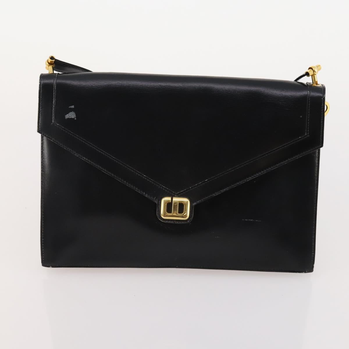 Christian Dior Honeycomb Canvas Bag Leather PVC 5 Set Black Brown Auth fm5352