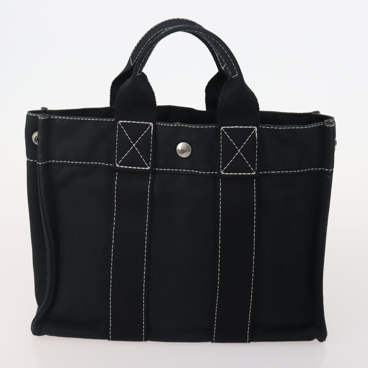 HERMES Fourre Tout Tote Bag Canvas 5 Set Navy Black Khaki Auth fm5354