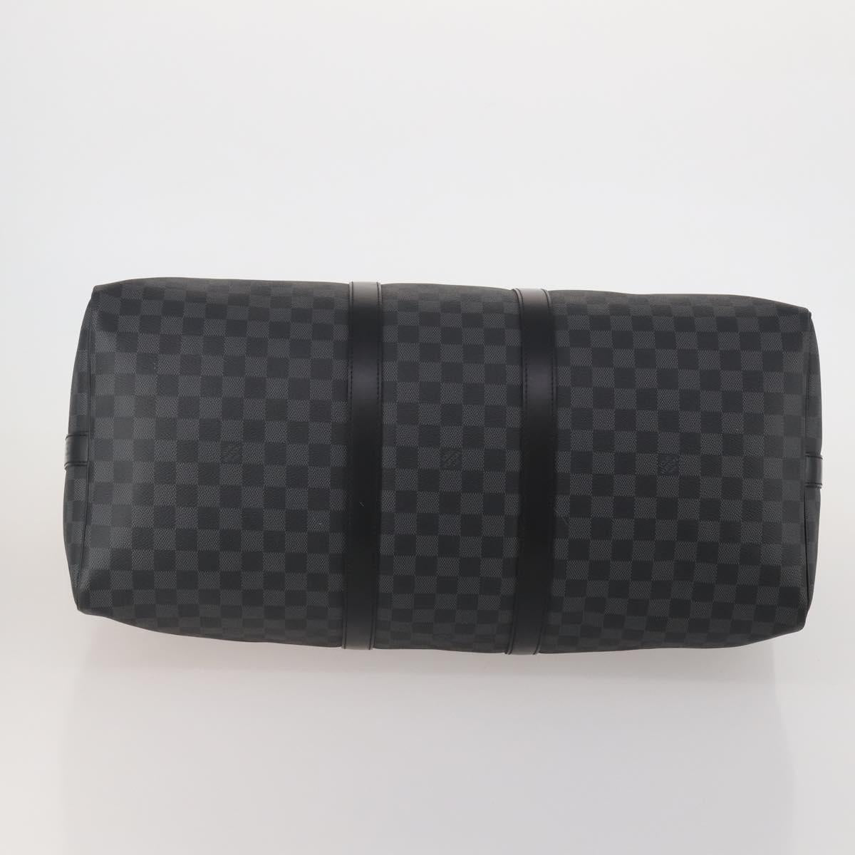 LOUIS VUITTON Damier Graphite Keepall Bandouliere 55 Bag N41413 Auth fm5355SAV